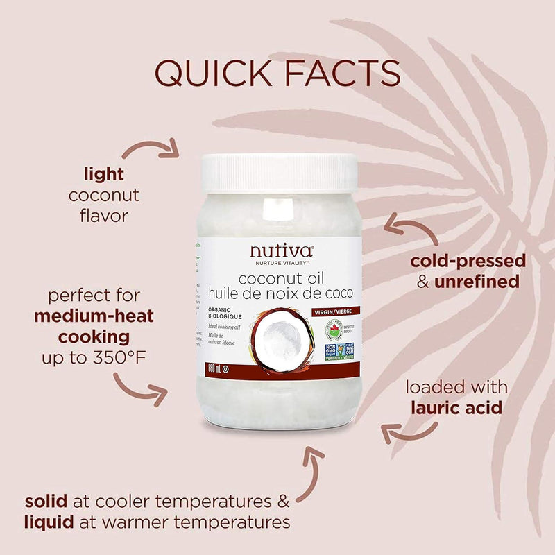 Nutiva Organic Virgin Coconut Oil, 29 oz - Premium Quality Cooking and Baking Oil Nutiva Nutiva