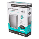 San Jamar T1900XC Wall Mount Paper Towel Dispenser for C Fold or Multifold - Steel, Matte Chrome