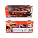 2018 BMW i8 Coupe Metallic Orange with Black Top 1/24 Diecast Model Car by Motormax