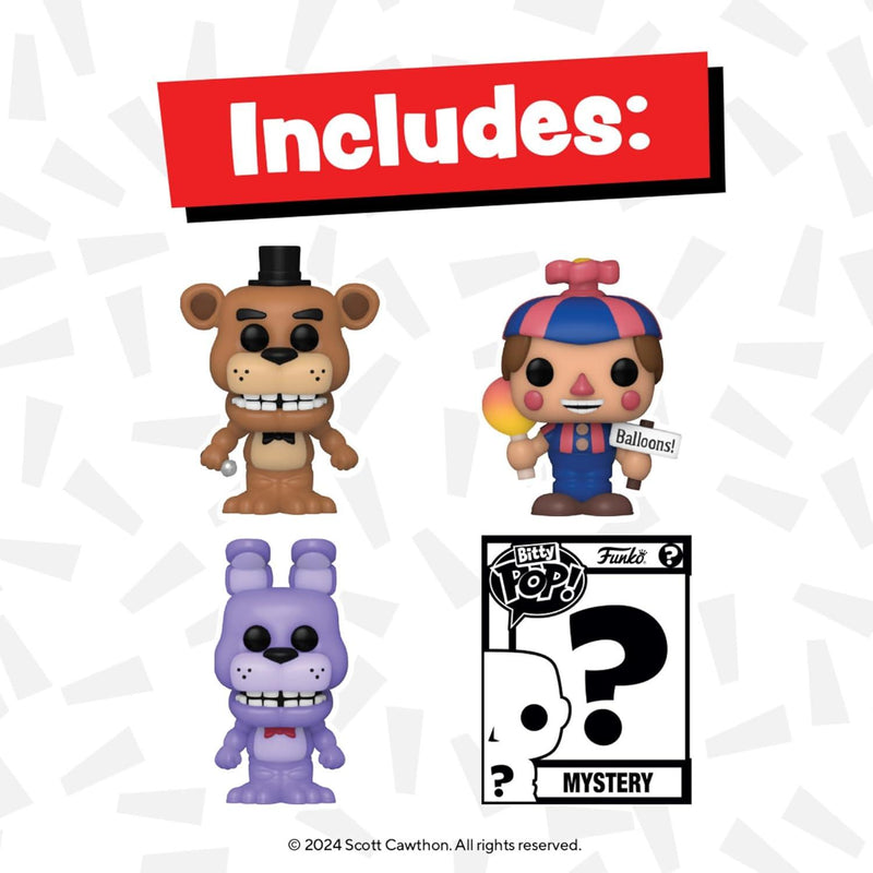 Bitty POP: FNAF- Freddy 4PK Funko Pop Vinyl