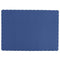 Navy Blue Colored Paper Placemat with Scalloped Edge - 1000/Case Size: 10" x 14" Coasters Tableware