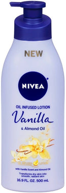 Nivea Lotion Oil-Infused Vanilla/Almond Oil 16.9 Ounce Pump (500ml)