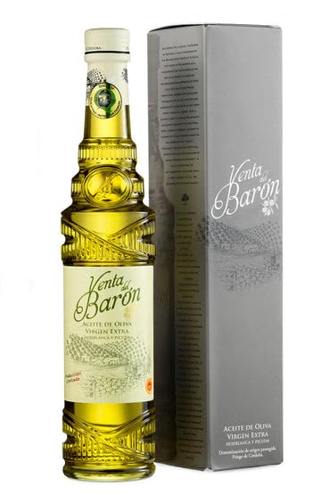 Venta del Barón - Voted The World's Best Olive Oil - Extra Virgin Cold Pressed - High in Polyphenols - 16.9 fl oz (500ml) Bottle