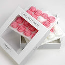 Canasuc Paris, L' Envie en Rose Pur Sucre de Canne,"Window Gift Box" of 36 Assorted French Molded Rose Sugar Pieces, White & Rose, 3.35 Oz
