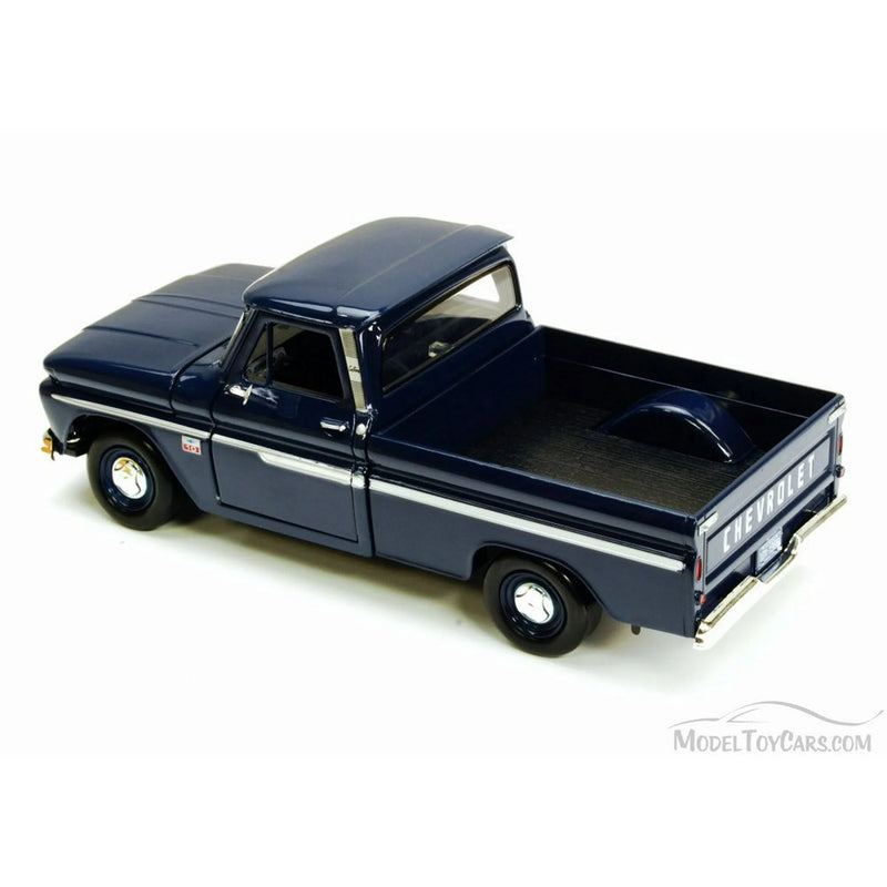1966 Chevy C10 Pickup Truck, Blue - Motor Max 73355L - 1/24 Scale Diecast Model Toy Car