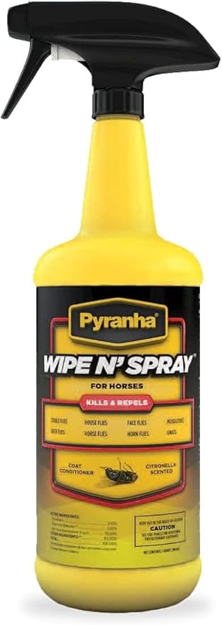Pyranha 791738114526 Wipe N Spray 32OZ, 32 Ounce (Pack of 1), Yellow