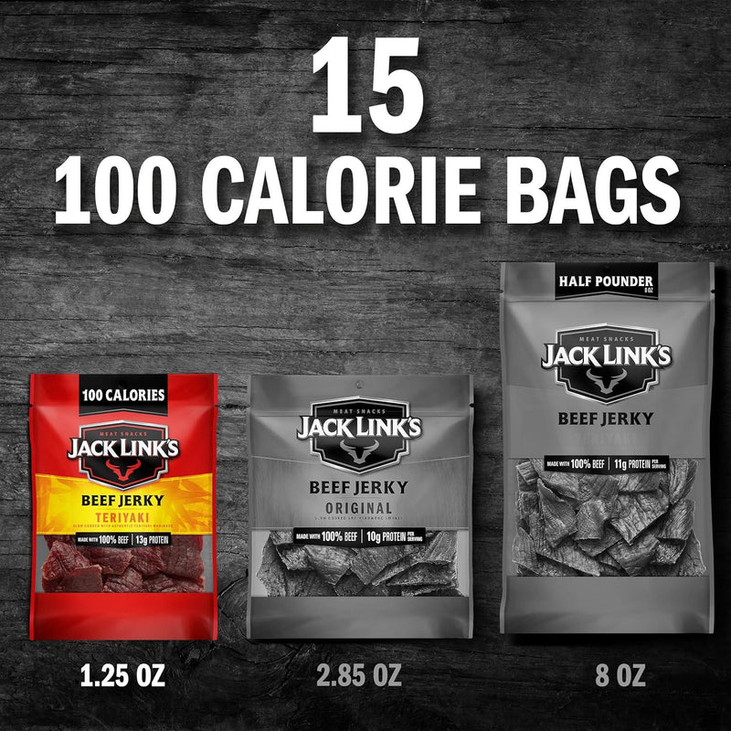Jack Link'S Beef Jerky Variety Pack 1.25 Oz (Pack of 9) Link Snacks