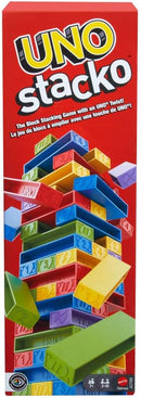 Mattel Games UNO Stacko Game for Kids & Family with 45 Colored Stacking Blocks & Loading Tray, Build & Play, Game Nights & Parties