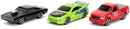 Jada Fast & Furious 1.65" Nano 3-Pack Die-cast Cars, Toys for Kids and Adults