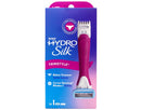 Schick Hydro Silk TrimStyle Razor with Bikini Trimmer for Women | 2-in-1 Bikini Razor for Women and Womens Trimmer for Pubic Hair, Includes 1 Waterproof Handle, 1 Refill & 1 AAA Battery