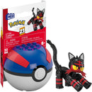 MEGA Pokémon Litten Pokeball Building Toy Kit, Poseable Action Figure (32 Pieces) for Kids