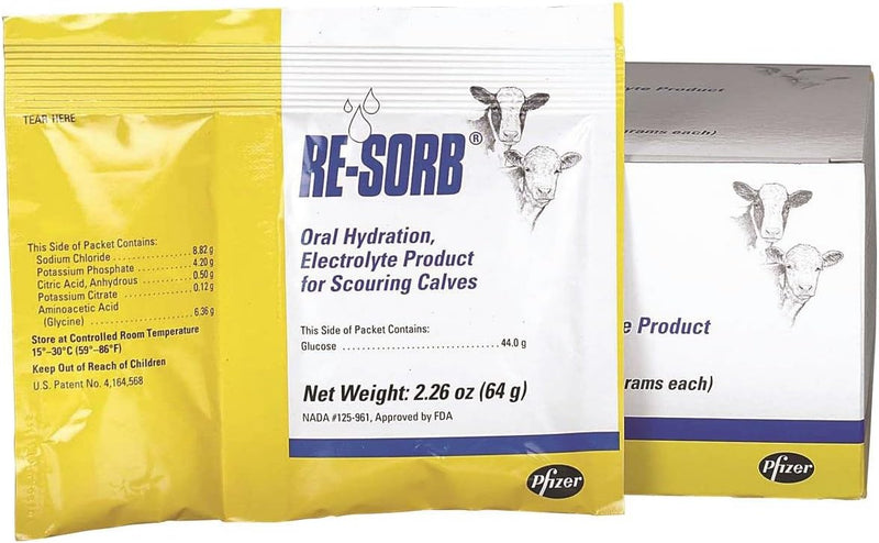 PFIZER ANIMAL HEALTH 8142 Resorb Electrolyte Packet, 64g