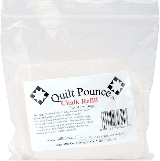 Quilt Pounce Chalk Refill-4 Ounces White