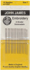 John James Crewel/Embroidery Hand Needles-Size 7 16/Pkg