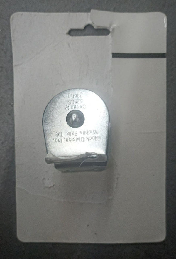 Pulley Block, Wire Rope, 3/16" Max Cable Size, 525 lb. Max Load