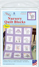 Jack Dempsey Needle Art Elephants Hand Embroidery, White