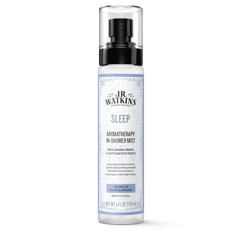 J.R. Watkins Sleep Aromatherapy in-Shower Mist, Natural Monoi & Sandalwood, 4 oz