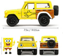 Jada Toys – Hollywood Rides 1:24 Scale Die-Cast 1972 Ford Bronco with Spongebob Figure – Opening Doors, Hood, Trunk, Rubber Tires – Collectible for Adults and Kids