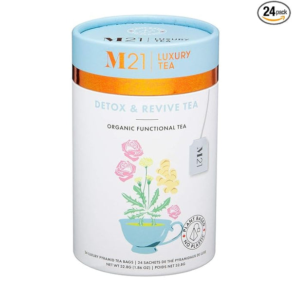 Metropolitan Tea M21 Luxury Functional Tea Detox and Revive 24 Pyramid Bags