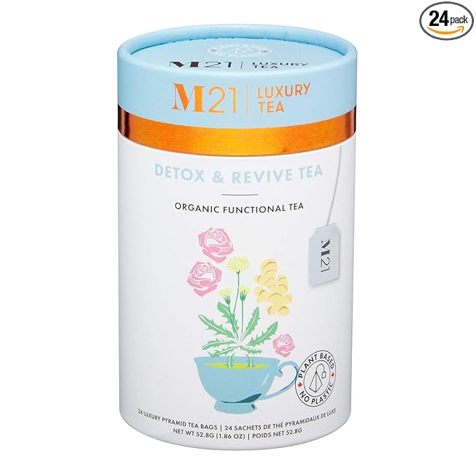 Metropolitan Tea M21 Luxury Functional Tea Detox and Revive 24 Pyramid Bags