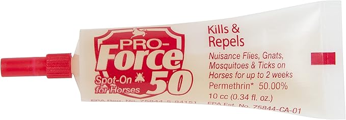 Manna Pro Pro-Force 50 Spot-On Fly Control for Horses, 6Count