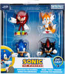 Jada Metalfigs Sonic The Hedgehog 4-Pack, Sonic, Tails, Knuckles, Shadow, 2.5” Die-Cast Figures - Wave 1, Ages 8+
