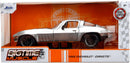 Jada Big Time Muscle 1:24 1966 Chevrolet Corvette Stingray Die-Cast Car, Toys for Kids and Adults(Silver)