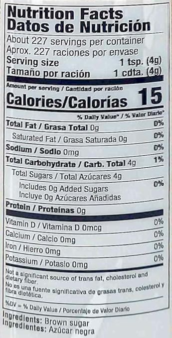 Dulce Caña Azúcar Negra, Organic Non-GMO Pure Cane Brown Sugar, 2lb Jar 2 Pound (Pack of 1)