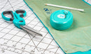 SINGER 00562 9-1/2-Inch ProSeries, Heavy Duty Bent Sewing Scissors, Teal - For Cutting Fabric, Denim, Paper & More (One-Pack)