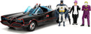 Jada Toys Classic TV Series Batmobile 1:24 Scale Diecast Car with 2.75" Batman, Robin, Penguin, & The Joker Figures