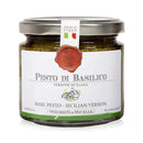 Frantoi Cutrera Classic Basil Pesto Sauce for Pasta and Bruschetta Topping, Creamy Italian Spread With Basil, Pistachio, Almonds, and EVOO, Product of Sicily, Italy Glass Jar, 6.7 oz (190g)