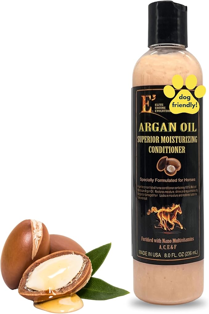 E3 Argan Oil Conditioner with Vitamins A,C,E and F - Ideal for Dry, Damaged Hair, Leave-in or Rinse-Out