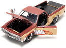 Looney Tunes 1:24 1967 Chevy El Camino Die-Cast Car & 2.75" Tasmanian Devil Figure, Toys for Kids and Adults