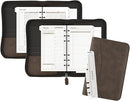 AT-A-GLANCE Simulated Leather Undated Starter Set, D43074 DAY-TIMER, Portable Size, Distressed Brown (033-0140-04)