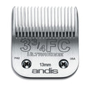 Andis 64075 Ultra Edge Dog Clipper Blade - Constructed Of Carbonized Steel, Exclusive Hardening Process With Long-Lasting Sharp Edges, 1/50-Inch Cut Length - For Larger Animals, Size-30, Chrome