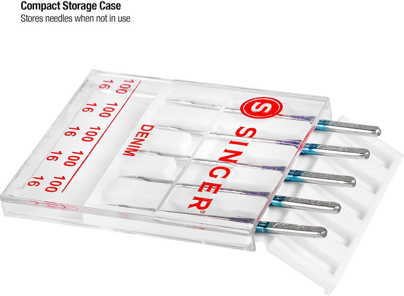 SINGER Denim Sewing Machine Needles, Size 100/16-5 Count – Sadivin