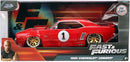 Jada Toys Fast & Furious 1:24 1969 Chevy Camaro Die-Cast Model Car, Detailed Exterior, Authentic Movie Replica, Collectible Toy – Ages 8+, Red