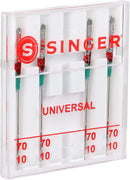 SINGER Universal Regular Point Sewing Machine Needles, Size 70/10-5 Count