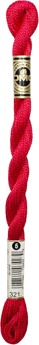 DMC 115 3-321 Pearl Cotton Thread, Red