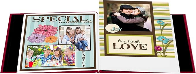 Pioneer 8 Inch by 8 Inch Postbound Fabric Frame Cover Memory Book