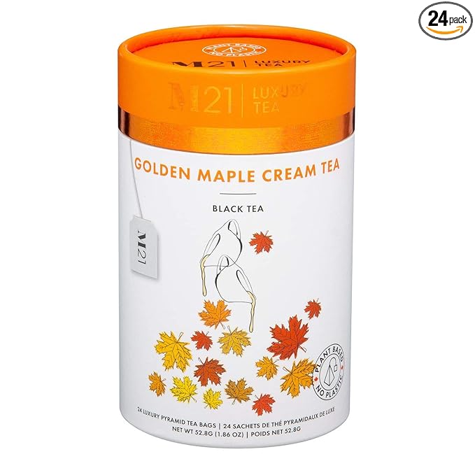 Metropolitan Tea M21 Luxury Black Tea Golden Maple Cream Tea 24 Pyramid Bags