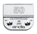 Andis 64075 Ultra Edge Dog Clipper Blade - Constructed Of Carbonized Steel, Exclusive Hardening Process With Long-Lasting Sharp Edges, 1/50-Inch Cut Length - For Larger Animals, Size-30, Chrome