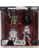 Jada Star Wars Metalfigs 4-Pack – Darth Vader, Stormtrooper, R2-D2, Boba Fett (Classic) Die-Cast Figures 2.5” Scale – Stylized Display Set Toys