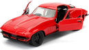 Jada Toys Fast & Furious 1:32 1966 Chevy Corvette Die-Cast Model Car, Detailed Exterior, Authentic Movie Replica, Collectible Toy – Ages 8+, Red