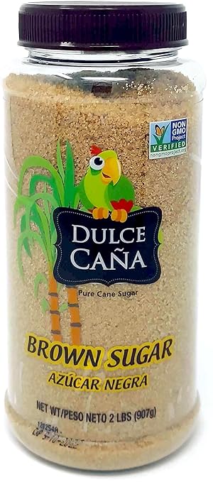 Dulce Caña Azúcar Negra, Organic Non-GMO Pure Cane Brown Sugar, 2lb Jar 2 Pound (Pack of 1)