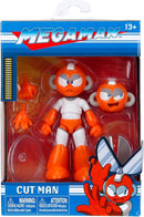 Jada Mega Man 4" Cut Man - 1:12 Scale Action Figure, Wave 2 – Over 15 Points of Articulation, Alternate Hands & Head, Rolling Cutter Accessory