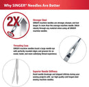 SINGER Denim Sewing Machine Needles, Size 100/16-5 Count