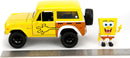 Jada Toys – Hollywood Rides 1:24 Scale Die-Cast 1972 Ford Bronco with Spongebob Figure – Opening Doors, Hood, Trunk, Rubber Tires – Collectible for Adults and Kids
