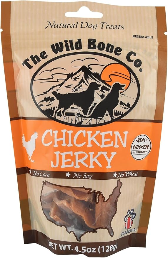 Chicken Jerky Natural Dog Treats, 4.5 Ounces, Made in The USA