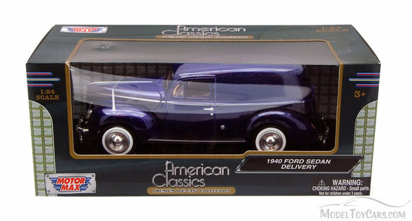 1940 Ford Sedan Delivery, Purple - Motormax 73250P - 1/24 Scale Diecast Model Car by Motor Max